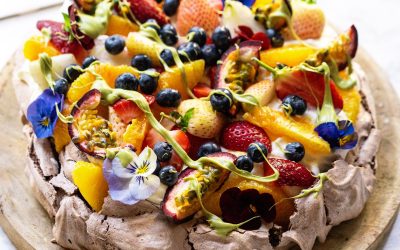 Chocolate and Berry Pavlova (Easy & Gluten-Free)