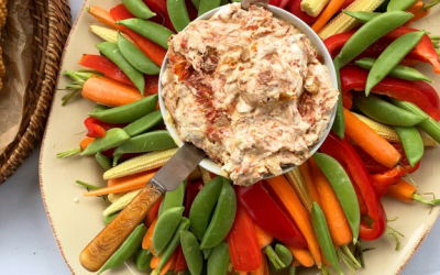 Roasted Red Pepper, Sun-Dried Tomato & Baked Garlic Cream Cheese Dip